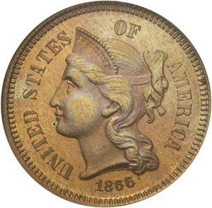 image for: 1866 3cN NGC/CAC Proof 65