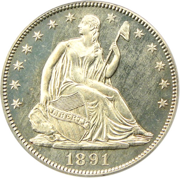 image for: 1891 50c PCGS/CAC Proof 64