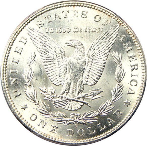 image for: 1896-S $1 PCGS MS63 (VAM 5, S/S) * Hot 50 VAM Variety *