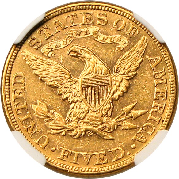 image for: 1889 $5 NGC MS61 * Low Mintage *