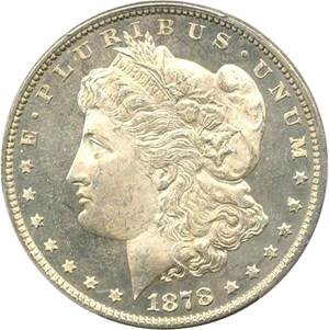image for: 1878 7/8TF $1 PCGS MS64 DMPL (Strong)