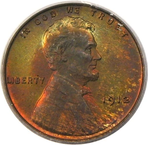 image for: 1912 1c PCGS/CAC Proof 64 RB * Colorful Toning *