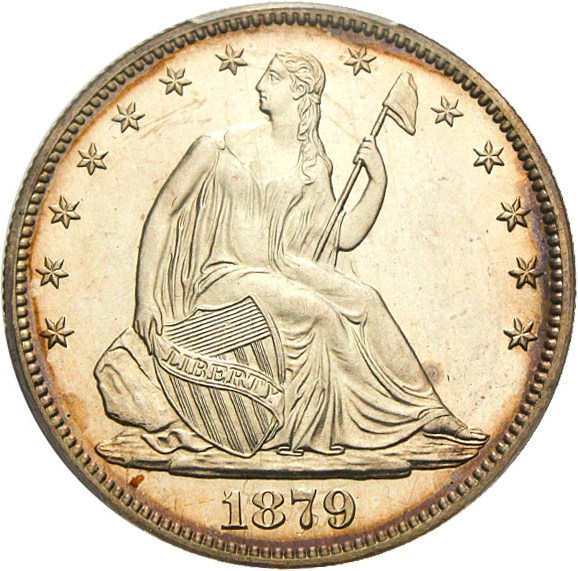 image for: 1879 50c PCGS/CAC Proof 63 Cameo