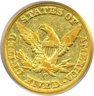 image for: 1848-C $5 PCGS VF30