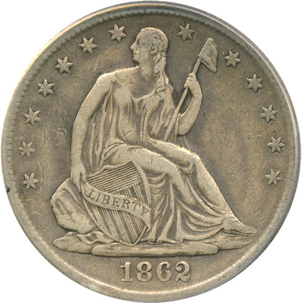 image for: 1862-S 50c PCGS XF40 * Affordable Civil War Issue *