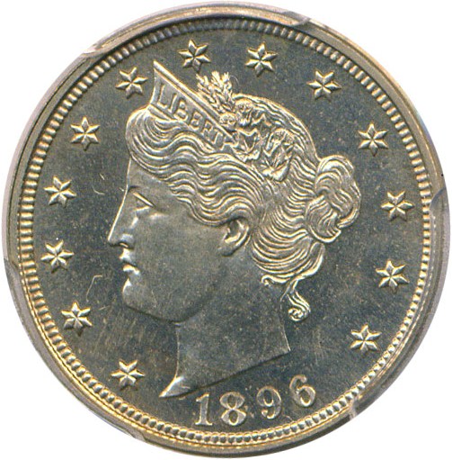 image for: 1896 5c PCGS/CAC Proof 65+