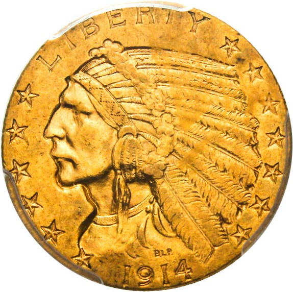 image for: 1914-S $5 PCGS/CAC AU58