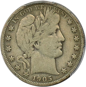 image for: 1905-S 50c PCGS/CAC F15