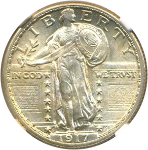 image for: 1917-S 25c NGC/CAC MS64 (Type 2)