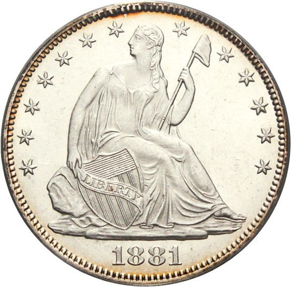 image for: 1881 50c PCGS/CAC MS64 OGH * Super Low Mintage Date with Phenomenal Eye Appeal *
