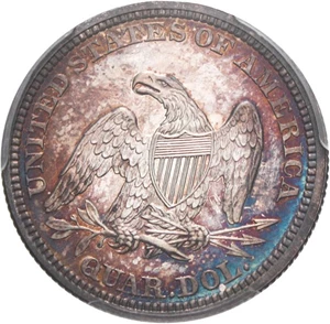 image for: 1865 25c PCGS Proof 66 Cameo * Tied for Finest at PCGS *