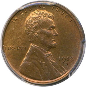 image for: 1913-D 1c PCGS/CAC MS65 RB