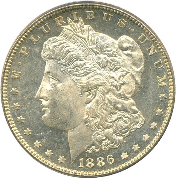 image for: 1886 $1 PCGS MS64 PL