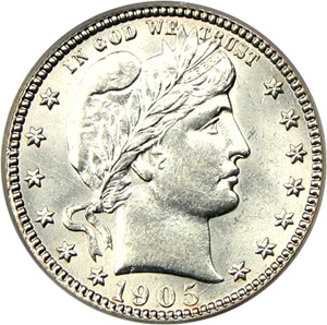 image for: 1905-S 25c PCGS MS62 * Underrated Date - Old Holder *