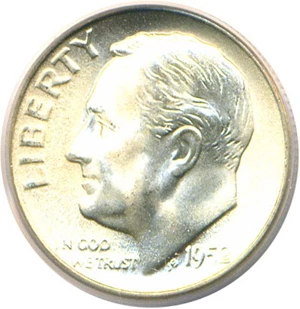 image for: 1952-S 10c PCGS MS67