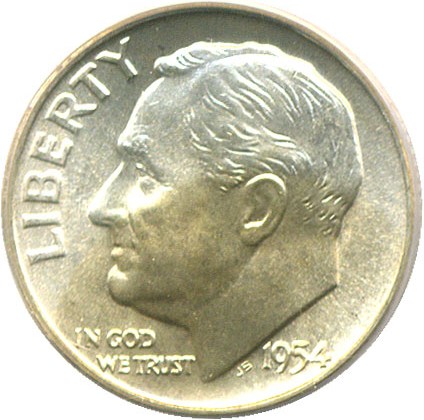 1954 Roosevelt Dime Coin Pricing Guide | The Greysheet