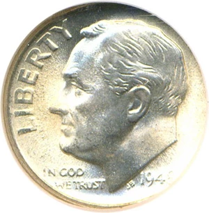 image for: 1948-S 10c NGC MS67 FT