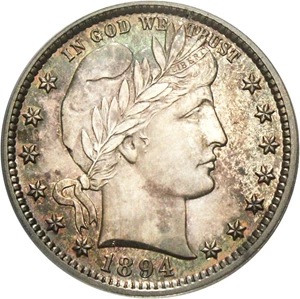 image for: 1894 25c PCGS Secure Proof 64+