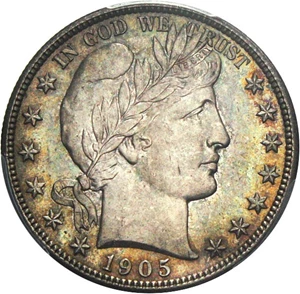 image for: 1905-S 50c PCGS MS63