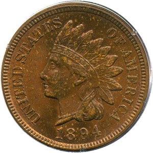 image for: 1894 1c PCGS/CAC MS64 RB - Rattler holder