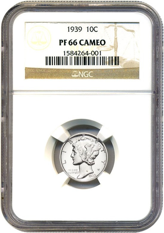 image for: 1939 10c NGC Proof 66 Cameo - Rare Cameo Proof
