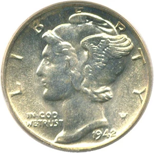 image for: 1942-S 10c PCGS MS65