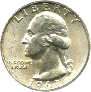 image for: 1963-D 25c PCGS MS64