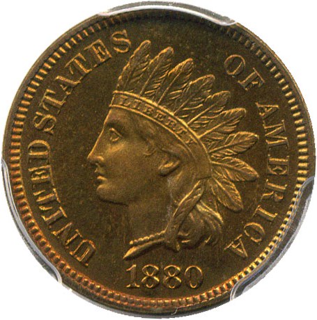 image for: 1880 1c PCGS/CAC Proof 64 RB