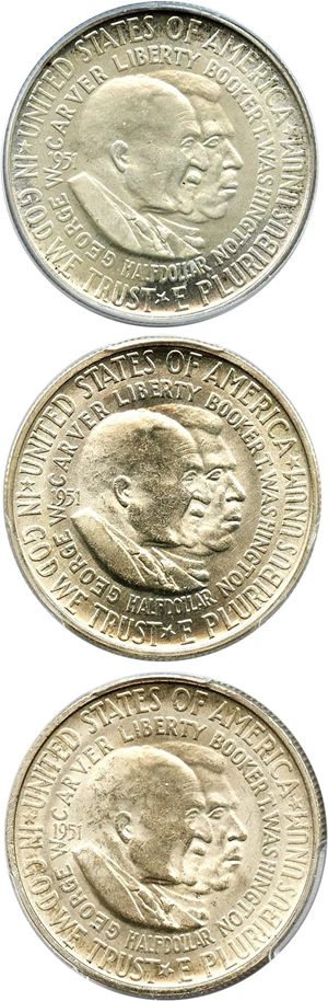 image for: 1951-PDS Wash-Carver Set PCGS MS64 (3 Coins)