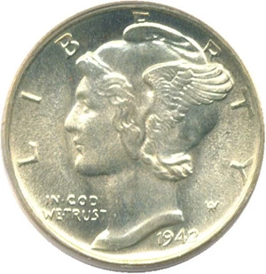 image for: 1942-S 10c PCGS MS64