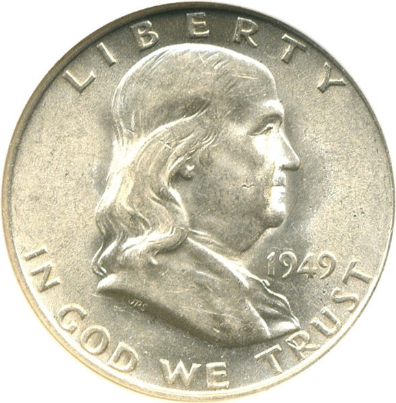 image for: 1949-D 50c NGC AU55 FBL