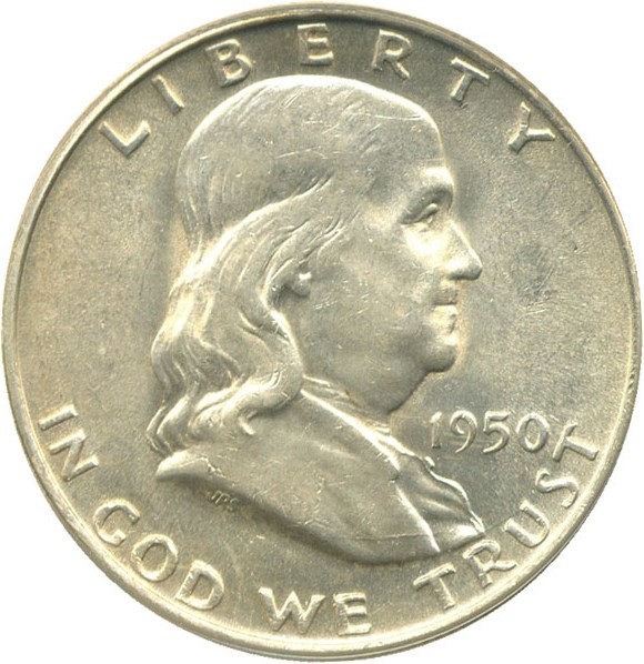 image for: 1950-D 50c PCGS AU53