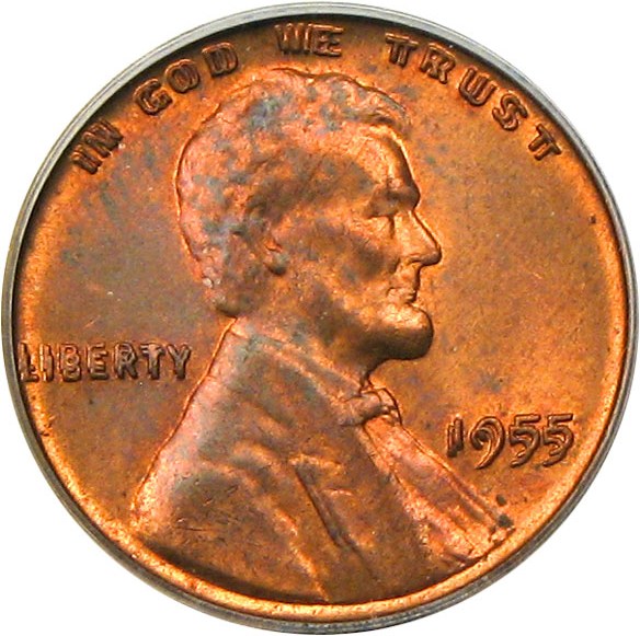 image for: 1955/1955 1c PCGS/CAC MS64 RB (Doubled Die) * Key Date *