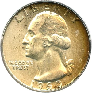 image for: 1960-D 25c PCGS MS65