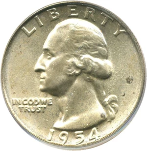 image for: 1954-D 25c PCGS MS65