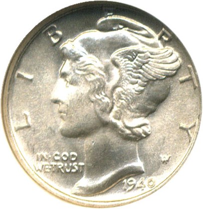 image for: 1940 10c NGC MS65