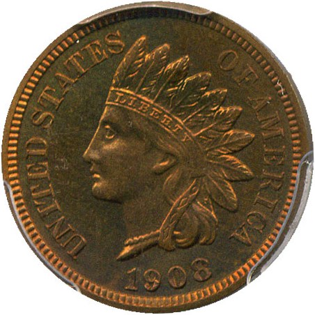 image for: 1908 1c PCGS/CAC Proof 65 RB