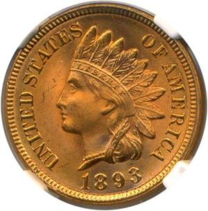 image for: 1893 1c NGC/CAC MS65 RD