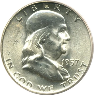 image for: 1957-D 50c PCGS MS65