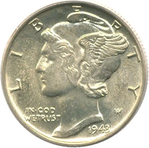 image for: 1943 10c PCGS MS64 FB
