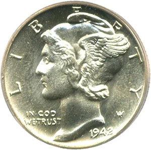 image for: 1942-D 10c PCGS MS66 OGH