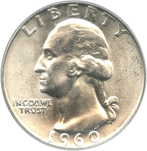 image for: 1960-D 25c PCGS MS66