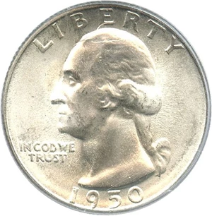 image for: 1950-S/D 25c PCGS/CAC MS66 - Key Date - Tied for Finest at CAC