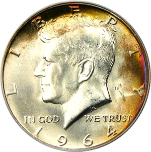 image for: 1964-D 50c PCGS MS66 * Beautiful Toning *