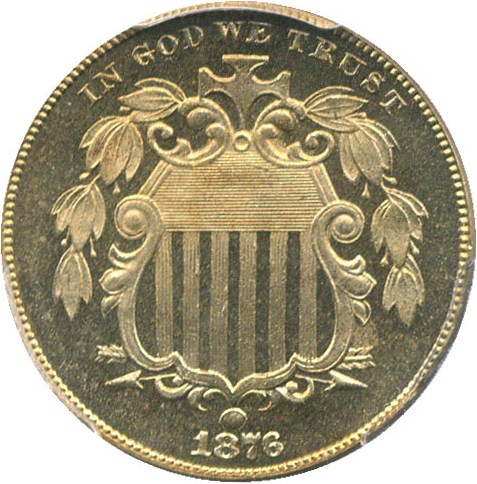 image for: 1876 5c PCGS Proof 66 Cameo