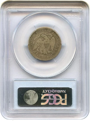 image for: 1867 25c PCGS/CAC Good-4