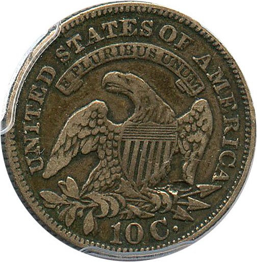 image for: 1829 10c PCGS/CAC VF25 (Large 10C)
