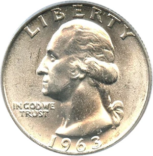 image for: 1963-D 25c PCGS MS66