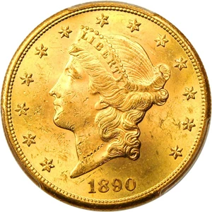 image for: 1890-S $20 PCGS MS63