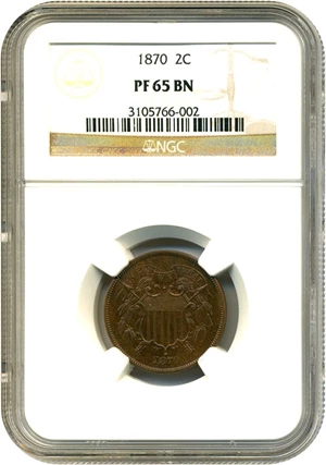 image for: 1870 2c NGC Proof 65 BN